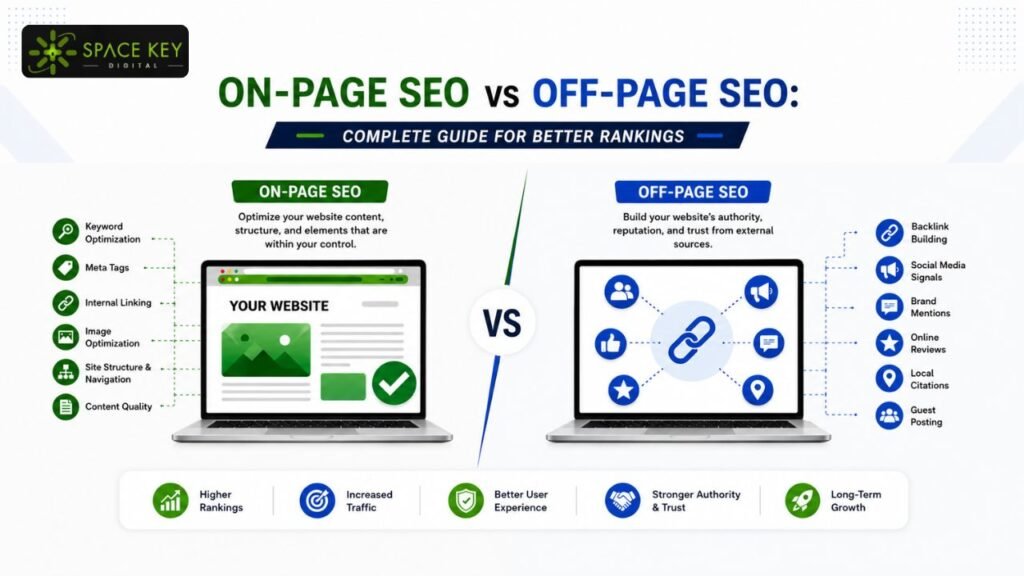 On-Page SEO vs Off-Page SEO: Complete Guide for Better Rankings